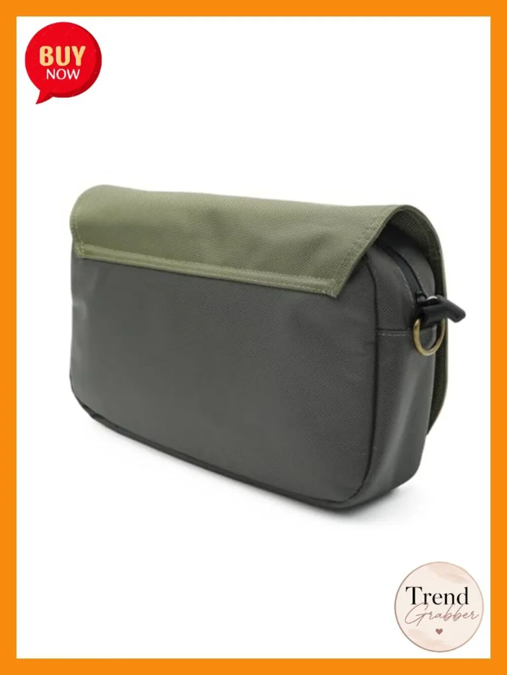 Water-Resistant Messenger Crossbody Bag with Carbon Lining, Adjustable Strap,